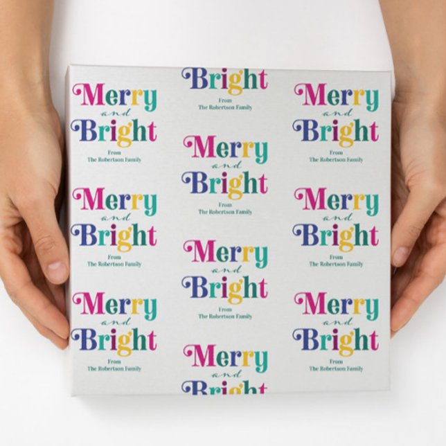Personlig Glad och Lysande Julhelg Presentpapper (Skapare uppladdad)