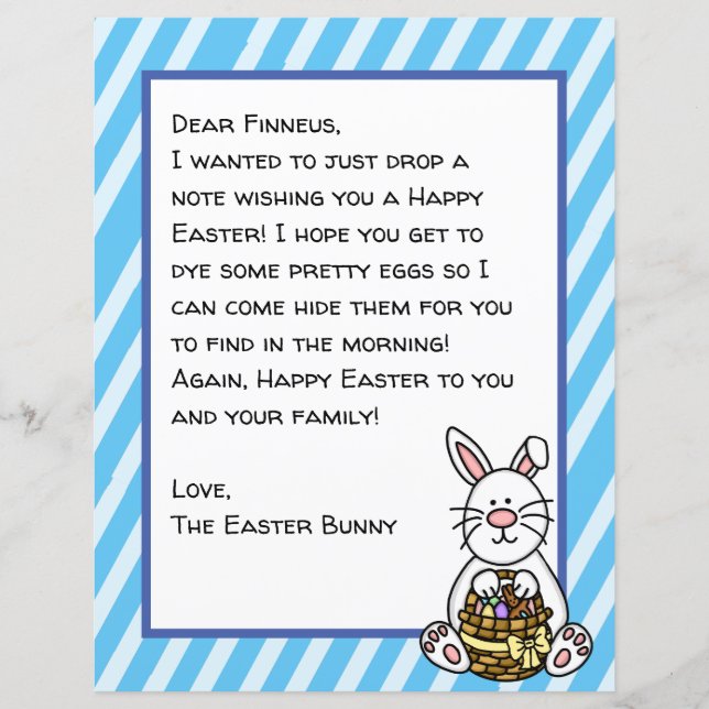 Personlig Glad påsk Bunny Brev (Framsida)
