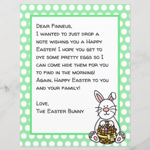 Personlig Glad påsk Bunny Brev
