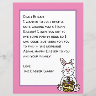 Personlig Glad påsk Bunny Brev