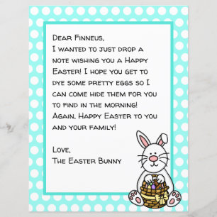 Personlig Glad påsk Bunny Brev