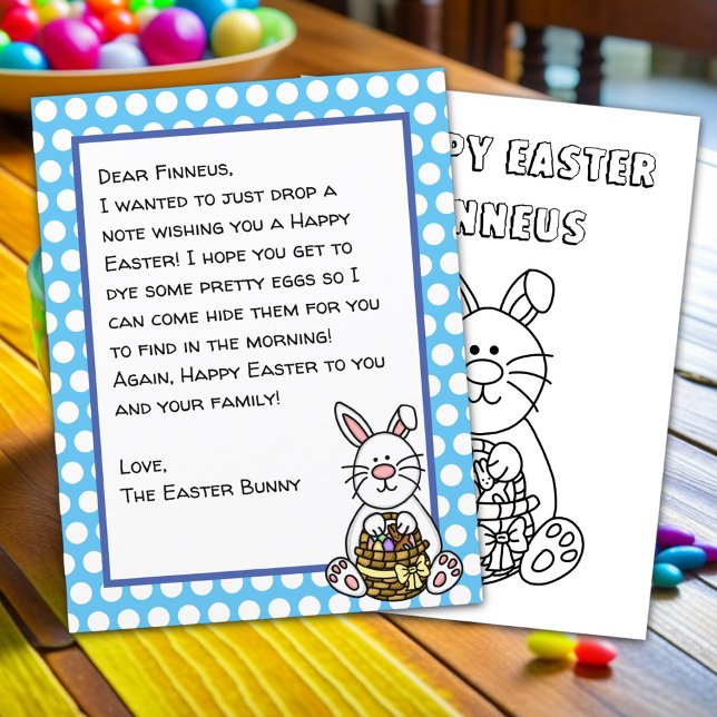 Personlig Glad påsk Bunny Brev (Skapare uppladdad)