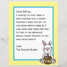Personlig Glad påsk Bunny Brev