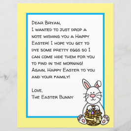 Personlig Glad påsk Bunny Brev