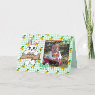 Personlig Glad Påsk Familjefoto Kort