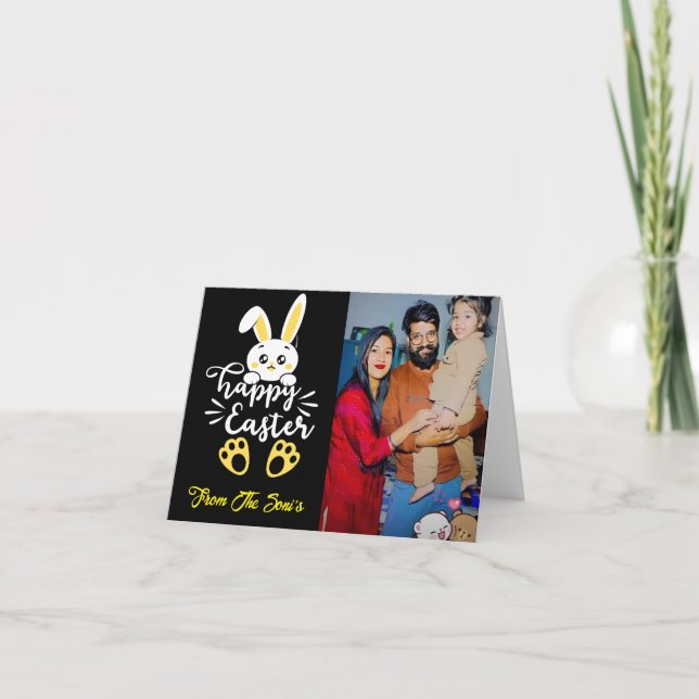 Personlig Glad påsk Hälsning | Anpassningsbar-fami Helgkort (Framsida)