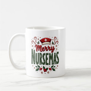 Personlig Glad Sjuksköterska – Julfirande Kaffemugg
