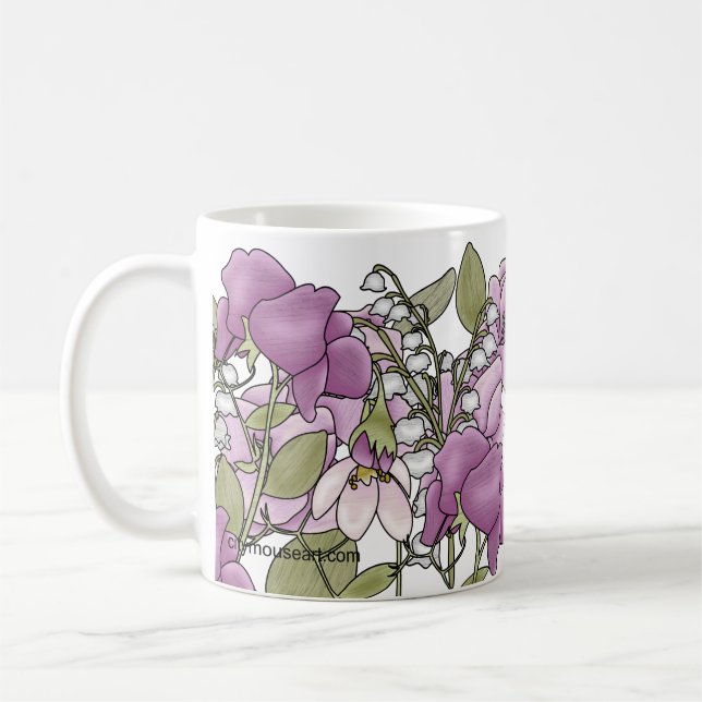 Personlig Gladiolus Kaffemugg (Vänster)
