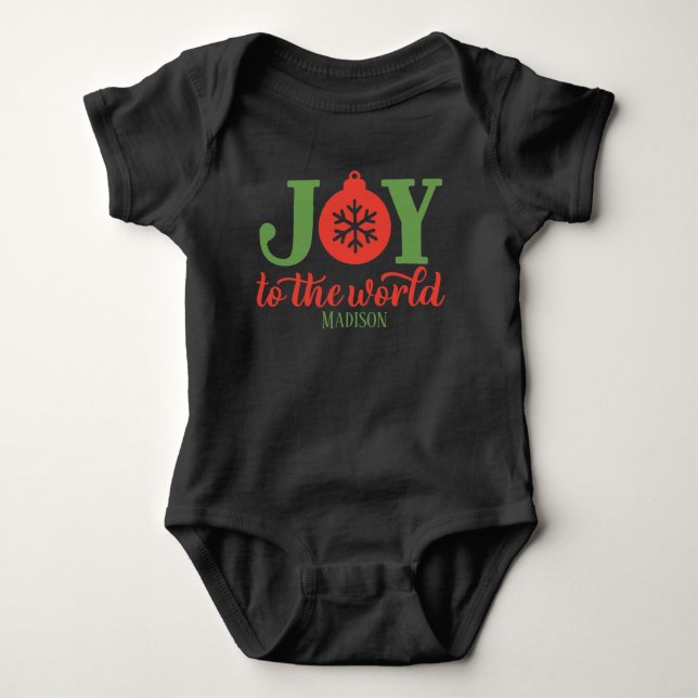 Personlig Glädje åt Världen Jul  T Shirt (Framsida)