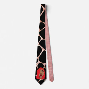 Personlig Glam Girls Black och Ro Guld Finare Slips