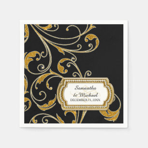 Personlig Glam Old Hollywood Reisy Tie Pappersservett