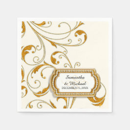 Personlig Glam Old Hollywood Reisy Tie Pappersservett