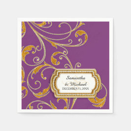 Personlig Glam Old Hollywood Reisy Tie Pappersservett