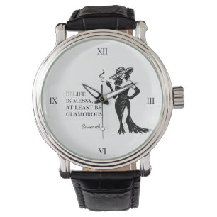 Personlig Glam Stil Citat Design Armbandsur