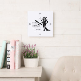 Personlig Glam Stil Citat Design Väggur