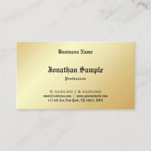 Personlig Glamoral faux Guld calligraferad Visitkort