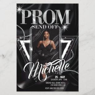 Personlig Glamous Diamond PROM SEND-OFF Party Flygblad