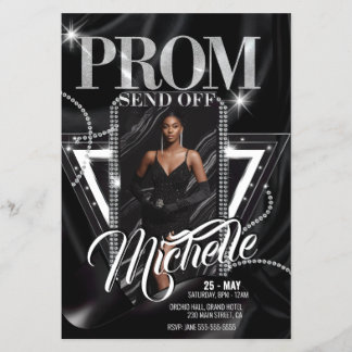 Personlig Glamous Diamond PROM SEND-OFF Party Flygblad