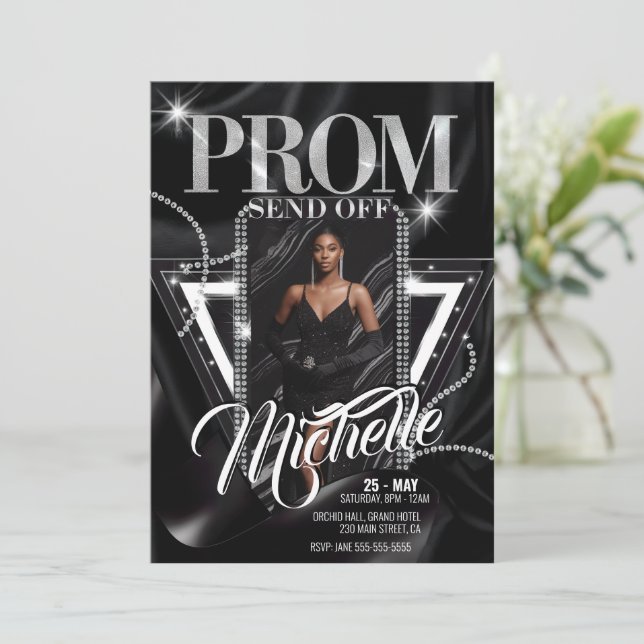 Personlig Glamous Diamond PROM SEND-OFF Party Inbjudningar (Stående Fram)