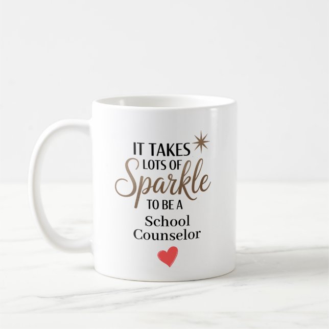 Personlig glänsande skolrådgivare kaffemugg (Vänster)