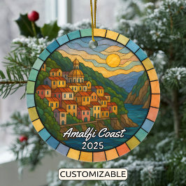 Personlig Glas Amalfi Kusten Ornament