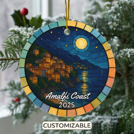Personlig Glas Amalfi Kusten Ornament