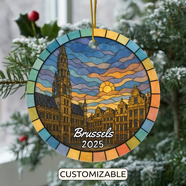 Personlig Glas Bryssel Ornament (Skapare uppladdad)