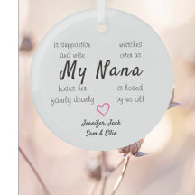 Personlig glasad ornament Mormor