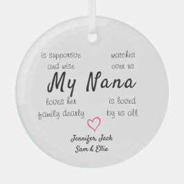 Personlig glasad ornament Mormor