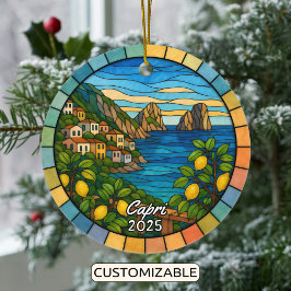 Personlig Glasfärgad kapri Ornament, Italien Julgransprydnad Keramik