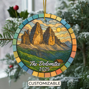 Personlig Glasfärgade dolomiter Ornamet Julgransprydnad Keramik