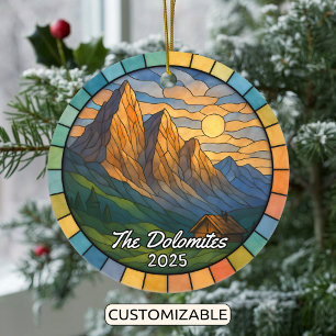 Personlig Glasfärgade dolomiter Ornamet Julgransprydnad Keramik