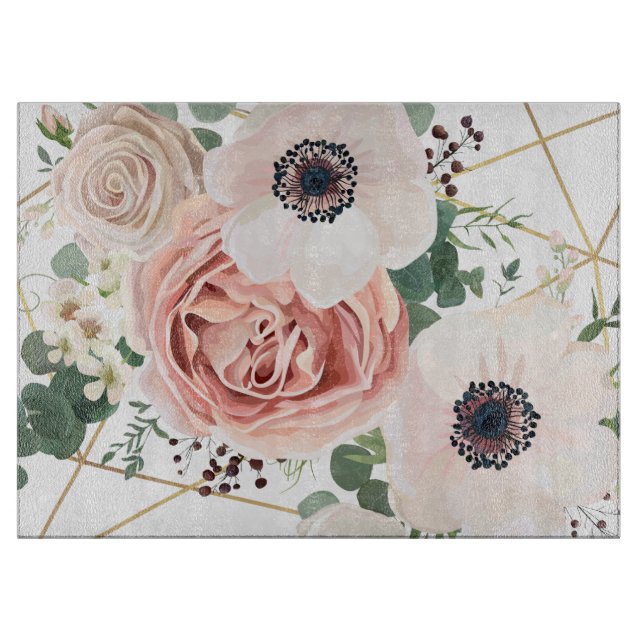 Personlig Glaskskärning Geometric Garden Ro (Framsidan)