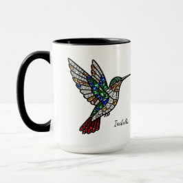Personlig glasmålning Hummingbird-mugg Mugg