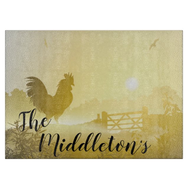 Personlig Glass Cining Sunny Morgon Farm Coun (Framsidan)