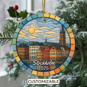 Personlig Glass Stockholm, Sverige Julgransprydnad Keramik