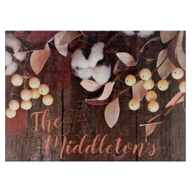 Personlig Glasskärande bomull Gren på Mörk W (Framsidan)