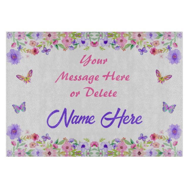 Personlig Glasskärningsskivor för Mamma, mormor oc (Framsidan)