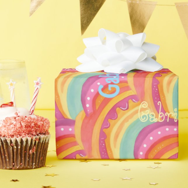 Personlig Glatt vattenfärgsomformning Papper Presentpapper (Födelsedagsfest)