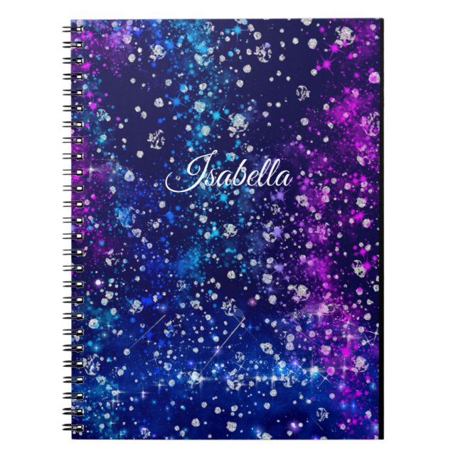 Personlig Glitter bärbar dator Anteckningsbok (Framsidan)