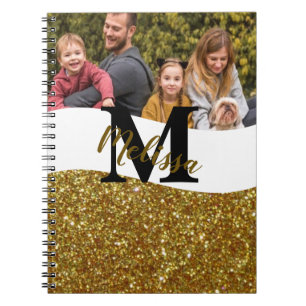 Personlig glitter och fotobok anteckningsbok