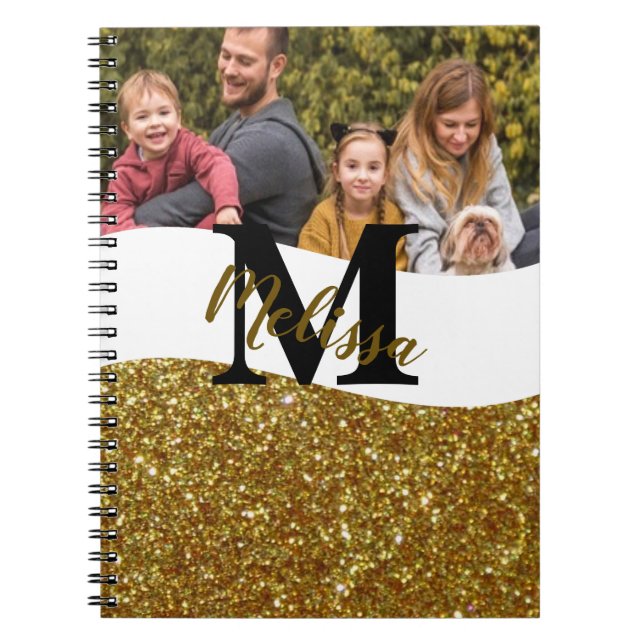 Personlig glitter och fotobok anteckningsbok (Framsidan)