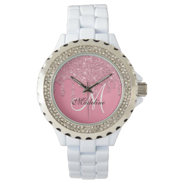 Personlig Glitter Watch Armbandsur (Framsida)
