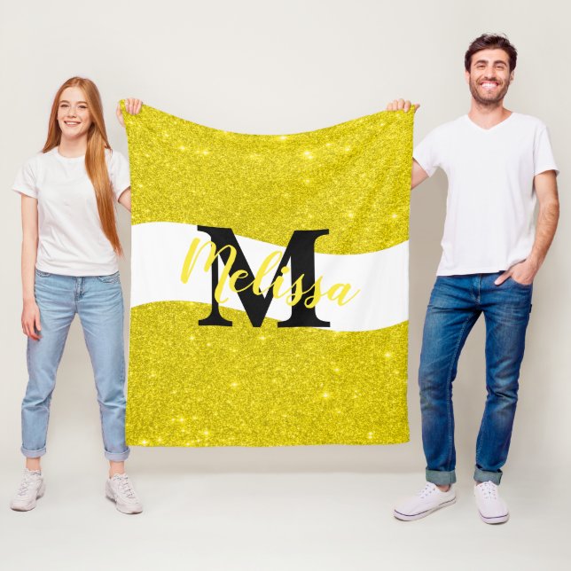Personlig glitterfilt i fleece (På plats)