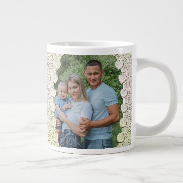 Personlig glitterfotobehållare för mugg design jumbo mugg (Höger)