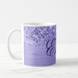 Personlig Glittery Periwinkle Foil Kaffemugg