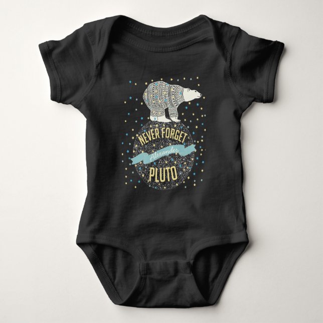 Personlig Glöm aldrig Pluto Cute Bear Tee Shirt (Framsida)
