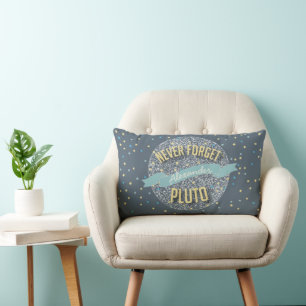 Personlig Glöm aldrig Pluto Starry Himmel Lumbarkudde