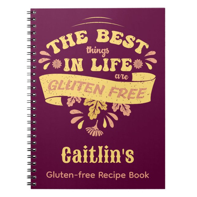 Personlig Gluten Free Cooking Celiac Coeliac Anteckningsbok (Framsidan)