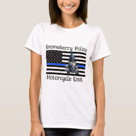 Personlig Gnome Police Motorcycle Unit T Shirt